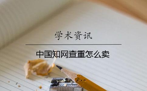 中国知网查重怎么卖
