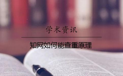 知网如何能查重原理