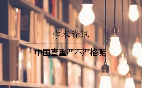 中国查重严不严格呢？